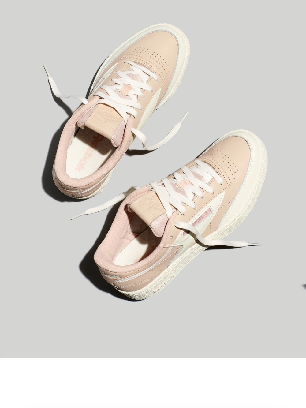 Reebok Women's Sneakers in Pale Pink and Ivory
